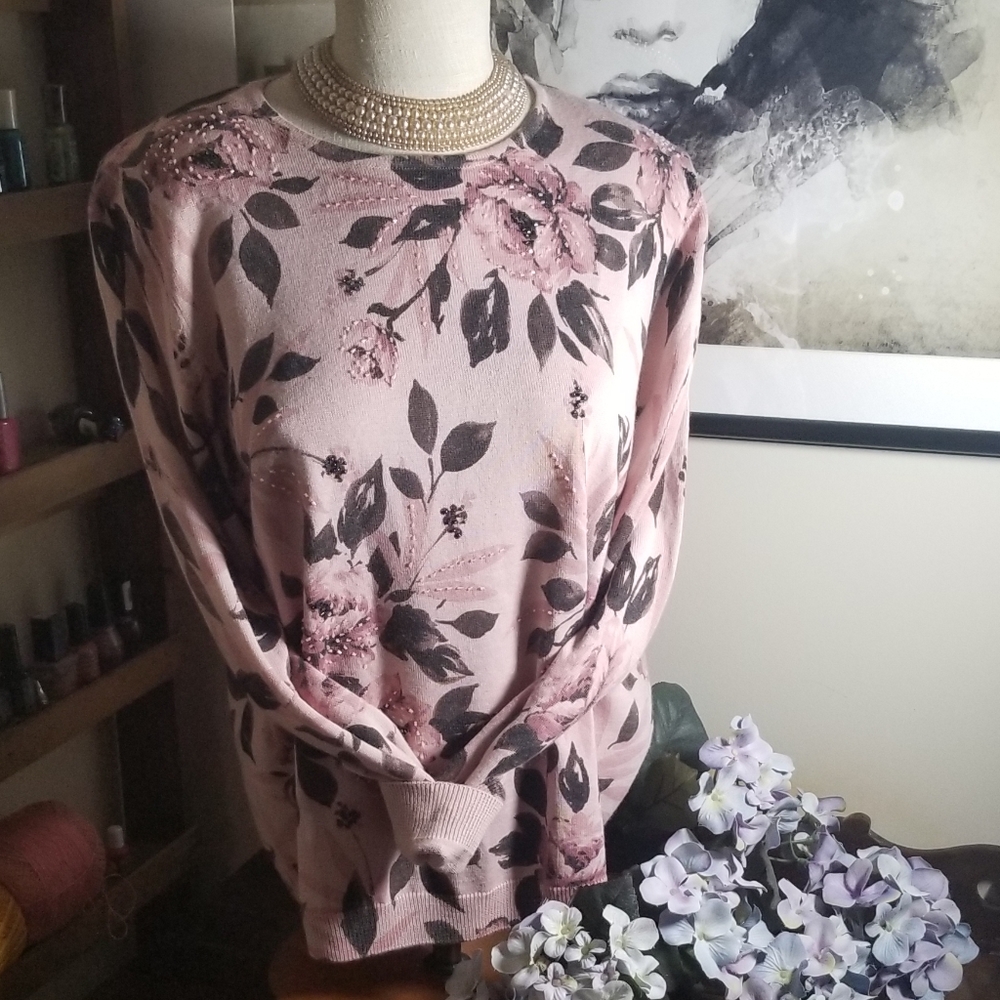 Alfred Dunner sweater with beaded details